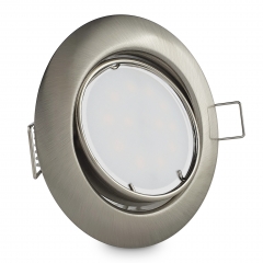 LED Einbaustrahler rund schwenkbar Edelstahl gebrstet