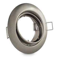 LED Einbaustrahler rund schwenkbar Edelstahl gebrstet