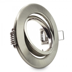 LED Einbaustrahler rund schwenkbar Edelstahl gebrstet