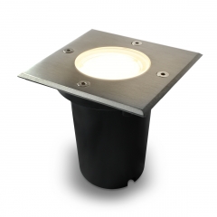 LED Bodeneinbaustrahler Edelstahl Außenleuchte IP67 GU10-230V (Quad)