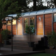 LED Wandleuchte ROM, m. Bewegungsmelder und Dmmerungssensor, Auenleuchte, 1-Flammig, Edelstahl, GU10-230V, (Form:F2)