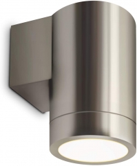LED Wandleuchte, Wandlampe, Außenleuchte, 1-Flammig, Edelstahl, GU10-230V, (Form:F)