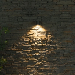 LED Wandleuchte, Wandlampe, Auenleuchte, Aluminium, 1-Flammig, schwarz, GU10-230V, (Form:E)