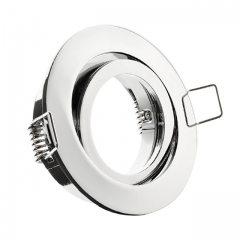 LED Einbaustrahler rund schwenkbar Chrom glnzend