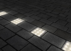 LED Pflasterstein Bodenleuchte Gartenstrahler Bodeneinbauleuchte Au�enleuchte IP67 230V 10x10cm warmwei� (#PF3)